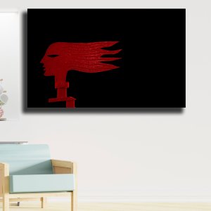 Inferno Elegance | A Premium Canvas Ode to the Red Goddess of Fire | Wall Painting | Large Size | 48 inch x 30 inch or 4 feet x 2.5 feet | Orientation - Landscape