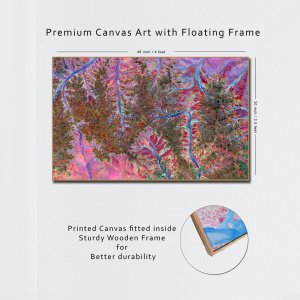 Rhythmic Red Reverie | A Premium Abstract Canvas Masterpiece |  Wall Painting | Large Size | 48 inch x 30 inch or 4 feet x 2.5 feet | Orientation - Landscape