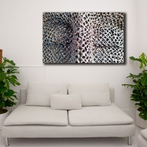 Metallic Face | Premium Canvas Art | Striking Face Crafted from Iron Bolts | Wall Art | Large Size | 48 inch x 30 inch or 4 feet x 2.5 feet | Orientation - Landscape