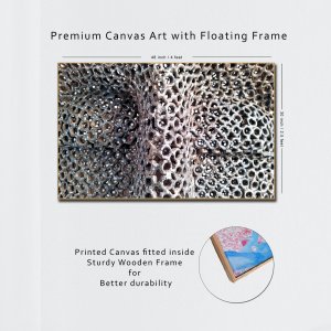 Metallic Face | Premium Canvas Art | Striking Face Crafted from Iron Bolts | Wall Art | Large Size | 48 inch x 30 inch or 4 feet x 2.5 feet | Orientation - Landscape