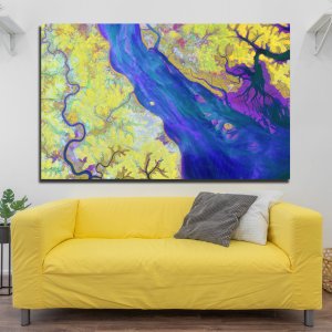 Oceanic Illusions | Unveiling the Abysmal Depths of Blue | Premium Abstract Canvas Art | Wall Art | Large Size | 48 inch x 30 inch or 4 feet x 2.5 feet | Orientation - Landscape