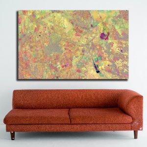 Sunlit Symphony | A Premium Abstract Canvas | Vibrant Yellow Fields | Wall Art | Painting | Large Size | 48 inch x 30 inch or 4 feet x 2.5 feet | Orientation - Landscape