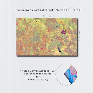 Sunlit Symphony | A Premium Abstract Canvas | Vibrant Yellow Fields | Wall Art | Painting | Large Size | 48 inch x 30 inch or 4 feet x 2.5 feet | Orientation - Landscape
