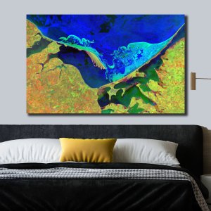 Frozen Horizon | A Pristine Ocean's Embrace | Premium Abstract Canvas Art | Wall Art | Painting | Large Size | 48 inch x 30 inch or 4 feet x 2.5 feet | Orientation - Landscape