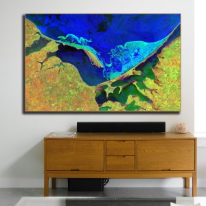 Frozen Horizon | A Pristine Ocean's Embrace | Premium Abstract Canvas Art | Wall Art | Painting | Large Size | 48 inch x 30 inch or 4 feet x 2.5 feet | Orientation - Landscape