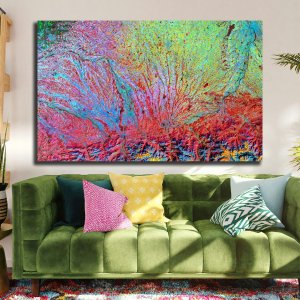 Molten Colors Mirage | Captivating Lava Flow of Colors | Premium Abstract Canvas Art | Wall Art | Painting | Large Size | 48 inch x 30 inch or 4 feet x 2.5 feet | Orientation - Landscape