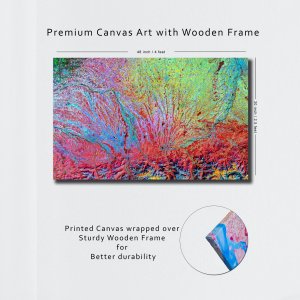 Molten Colors Mirage | Captivating Lava Flow of Colors | Premium Abstract Canvas Art | Wall Art | Painting | Large Size | 48 inch x 30 inch or 4 feet x 2.5 feet | Orientation - Landscape