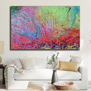 Molten Colors Mirage | Captivating Lava Flow of Colors | Premium Abstract Canvas Art | Wall Art | Painting | Large Size | 48 inch x 30 inch or 4 feet x 2.5 feet | Orientation - Landscape