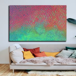 Sands of Harmony | Desert Dunes in a Colorful Dance | Premium Abstract Canvas Art | Wall Art | Painting | Large Size | 48 inch x 30 inch or 4 feet x 2.5 feet | Orientation - Landscape