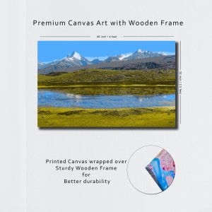 Mesmerizing Mountain Majesty | A Serene Landscape of Spiti Valley | Premium Canvas Art | Wall Art | Painting | Large Size | 48 inch x 30 inch or 4 feet x 2.5 feet | Orientation - Landscape