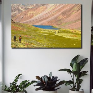"Chandrataal Charm: Capturing the Enigmatic Beauty of Spiti Valley's Pristine Lake in Art! Premium Canvas Art | Wall Art | Painting | Large Size | 48 inch x 30 inch or 4 feet x 2.5 feet | Orientation - Landscape