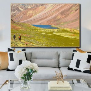 "Chandrataal Charm: Capturing the Enigmatic Beauty of Spiti Valley's Pristine Lake in Art! Premium Canvas Art | Wall Art | Painting | Large Size | 48 inch x 30 inch or 4 feet x 2.5 feet | Orientation - Landscape