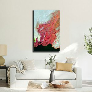 Red Rose River - Portraying Symphony | Abstract Canvas Art | Wall Art | Painting for Home and Office Decor | Large Size | 48 inch x 30 inch or 4 feet x 2.5 feet | Orientation -Portrait