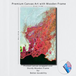 Red Rose River - Portraying Symphony | Abstract Canvas Art | Wall Art | Painting for Home and Office Decor | Large Size | 48 inch x 30 inch or 4 feet x 2.5 feet | Orientation -Portrait