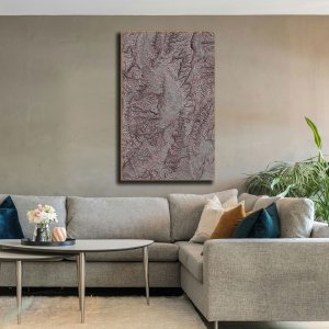 Textured Majesty - Mountains and Valleys | Abstract Canvas Art | Wall Art | Painting for Home and Office Decor | Large Size | 48 inch x 30 inch or 4 feet x 2.5 feet | Orientation -Portrait