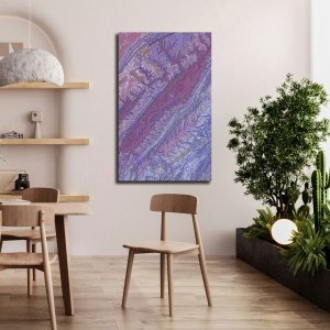 Rocky Ripples - The Rise and Fall of Wilderness | Abstract Canvas Art | Wall Art | Painting for Home and Office Decor | Large Size | 48 inch x 30 inch or 4 feet x 2.5 feet | Orientation -Portrait