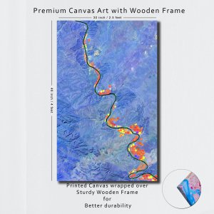 Civilization - River's of Humanity | Abstract Canvas Art | Wall Art | Painting for Home and Office Decor | Large Size | 48 inch x 30 inch or 4 feet x 2.5 feet | Orientation -Portrait