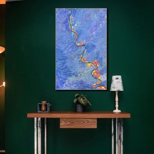 Civilization - River's of Humanity | Abstract Canvas Art | Wall Art | Painting for Home and Office Decor | Large Size | 48 inch x 30 inch or 4 feet x 2.5 feet | Orientation -Portrait
