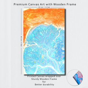 Hope - A Blend of Colors, River, Ocean, and Nature | Abstract Canvas Art | Wall Art | Painting for Home and Office Decor | Large Size | 48 inch x 30 inch or 4 feet x 2.5 feet | Orientation -Portrait