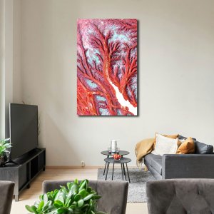 Veins of Earth - Nature's Adrenaline Rush | Abstract Canvas Art | Wall Art | Painting for Home and Office Decor | Large Size | 48 inch x 30 inch or 4 feet x 2.5 feet | Orientation -Portrait