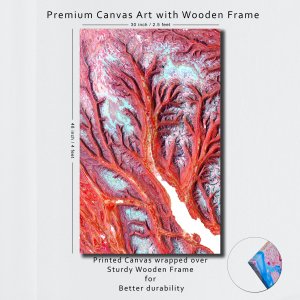 Veins of Earth - Nature's Adrenaline Rush | Abstract Canvas Art | Wall Art | Painting for Home and Office Decor | Large Size | 48 inch x 30 inch or 4 feet x 2.5 feet | Orientation -Portrait