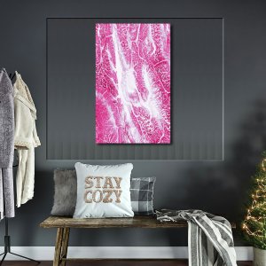 Blush Valley - In shades of Pink Snow | Abstract Canvas Art | Wall Art | Painting for Home and Office Decor | Large Size | 48 inch x 30 inch or 4 feet x 2.5 feet | Orientation -Portrait