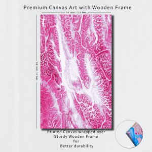 Blush Valley - In shades of Pink Snow | Abstract Canvas Art | Wall Art | Painting for Home and Office Decor | Large Size | 48 inch x 30 inch or 4 feet x 2.5 feet | Orientation -Portrait