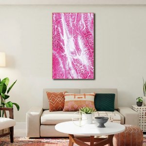 Blush Valley - In shades of Pink Snow | Abstract Canvas Art | Wall Art | Painting for Home and Office Decor | Large Size | 48 inch x 30 inch or 4 feet x 2.5 feet | Orientation -Portrait