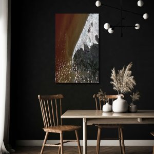 Convergence of Horizons: Clouds, Desert, Forest, and Ocean | Abstract Canvas Art | Wall Art | Painting for Home and Office Decor | Large Size | 48 inch x 30 inch or 4 feet x 2.5 feet | Orientation -Portrait