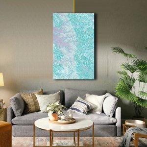 Green Echoes - Nature’s Whispering Hues | Abstract Canvas Art | Wall Art | Painting for Home and Office Decor | Large Size | 48 inch x 30 inch or 4 feet x 2.5 feet | Orientation -Portrait