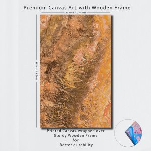 Majestic Deserts - Valley of Mountains and Timeless Beauty | Abstract Canvas Art | Wall Art | Painting for Home and Office Decor | Large Size | 48 inch x 30 inch or 4 feet x 2.5 feet | Orientation -Portrait