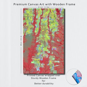 Blossoms in Bloom - Farms of Colors | Abstract Canvas Art | Wall Art | Painting for Home and Office Decor | Large Size | 48 inch x 30 inch or 4 feet x 2.5 feet | Orientation - Portrait