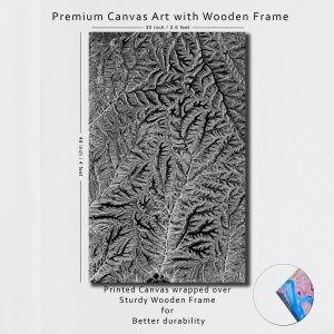Nature's Petals: Majestic Patterns of Flower Valleys | Abstract Canvas Art | Wall Art | Painting | Large Size | 48 inch x 30 inch or 4 feet x 2.5 feet | Orientation - Portrait