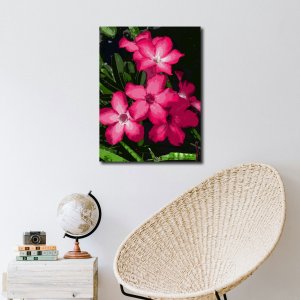 Blush Blossoms - A Canvas of Pink Flowers in Full Bloom | Premium Canvas Art | Wall Art | Painting | Size | 24 inch x 18 inch or 2 feet x 1.5 feet | Orientation - Portrait