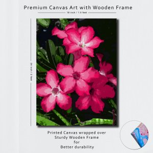 Blush Blossoms - A Canvas of Pink Flowers in Full Bloom | Premium Canvas Art | Wall Art | Painting | Size | 24 inch x 18 inch or 2 feet x 1.5 feet | Orientation - Portrait