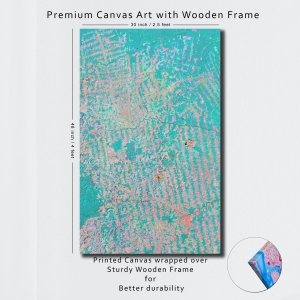 Urban Heist: Transformation of Cityscapes | Abstract Canvas Art | Wall Art | Painting | Large Size | 48 inch x 30 inch or 4 feet x 2.5 feet | Orientation - Portrait