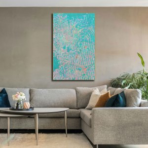 Urban Heist: Transformation of Cityscapes | Abstract Canvas Art | Wall Art | Painting | Large Size | 48 inch x 30 inch or 4 feet x 2.5 feet | Orientation - Portrait