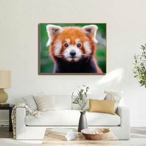 Tale of Innocence - Cheerful Panda | Wildlife Canvas Art | Wall Art | Painting | Size | 24 inch x 18 inch or 2 feet x 1.5 feet | Orientation - Landscape