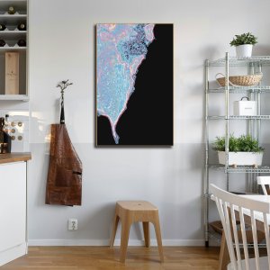 Swirling Shores - Tides of Colors Along Deep Ocean | Abstract Canvas Art | Wall Art | Painting | Large Size | 48 inch x 30 inch or 4 feet x 2.5 feet | Orientation - Portrait