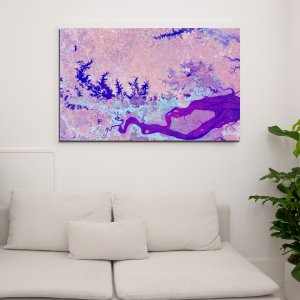Pink Oasis! A Soothing Artistic Symphony of Nature's Pink Palette | Premium Abstract Canvas Art | Wall Art | Painting | Large Size | 48 inch x 30 inch or 4 feet x 2.5 feet | Orientation - Landscape
