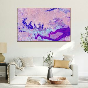 Pink Oasis! A Soothing Artistic Symphony of Nature's Pink Palette | Premium Abstract Canvas Art | Wall Art | Painting | Large Size | 48 inch x 30 inch or 4 feet x 2.5 feet | Orientation - Landscape