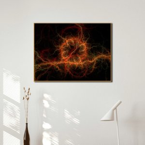 Waves of Energy - Electric Dance | Premium Canvas Art | Wall Art | Painting | Size - 24 inch x 18 inch or 2 feet x 1.5 feet | Orientation - Landscape