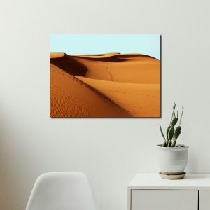 Golden Dunes - Majestic Waves of Desert Sand | Premium Canvas Art | Wall Art | Painting | Size - 24 inch x 18 inch or 2 feet x 1.5 feet | Orientation - Landscape