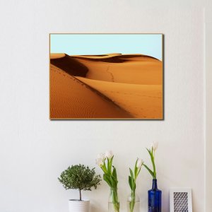 Golden Dunes - Majestic Waves of Desert Sand | Premium Canvas Art | Wall Art | Painting | Size - 24 inch x 18 inch or 2 feet x 1.5 feet | Orientation - Landscape