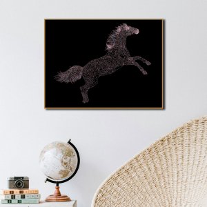 A Colorful Journey of Horse | Premium Canvas Art | Wall Art | Painting | Size - 24 inch x 18 inch or 2 feet x 1.5 feet | Orientation - Landscape