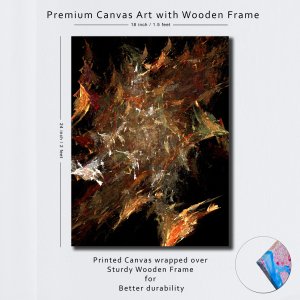 Abstract Symphony - Captivating Brush Strokes in Motion | Premium Canvas Art | Wall Art | Oil Painting Style Print | Painting | Size - 24 inch x 18 inch or 2 feet x 1.5 feet | Orientation - Portrait