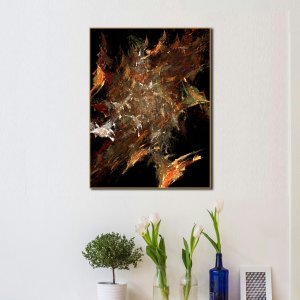 Abstract Symphony - Captivating Brush Strokes in Motion | Premium Canvas Art | Wall Art | Oil Painting Style Print | Painting | Size - 24 inch x 18 inch or 2 feet x 1.5 feet | Orientation - Portrait