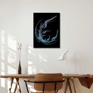 Art in Motion - An Abstract Dance of Light | Abstract Art | Premium Canvas Art | Wall Art | Painting | Size - 24 inch x 18 inch or 2 feet x 1.5 feet | Orientation - Portrait