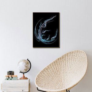 Art in Motion - An Abstract Dance of Light | Abstract Art | Premium Canvas Art | Wall Art | Painting | Size - 24 inch x 18 inch or 2 feet x 1.5 feet | Orientation - Portrait