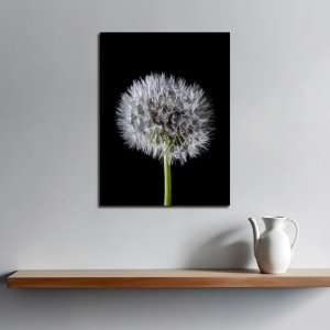 Whispers of the Wind - The Delicate Beauty of a Dandelion | Premium Canvas Art | Wall Art | Painting | Size - 24 inch x 18 inch or 2 feet x 1.5 feet | Orientation - Portrait